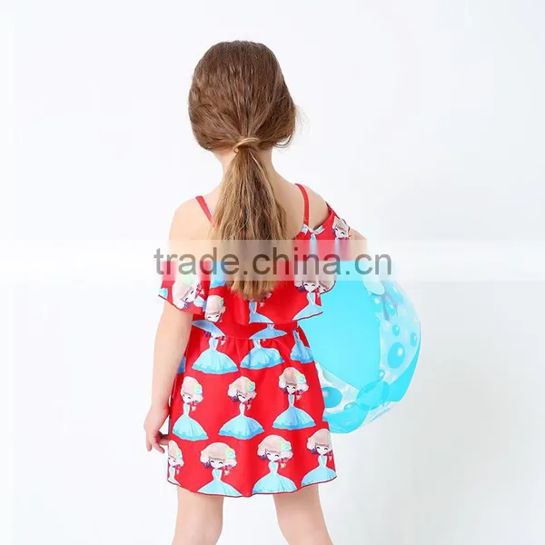 S60575B Newest Girls Bikini Princess Swimsuit Children Printing a Swimsuit photo-2