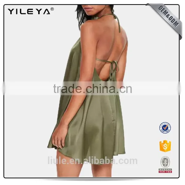 Woman Fashion Summer Evening Dress Latest Sexy Dress Designs One Piece Cotton Loose Swing Dress photo-2