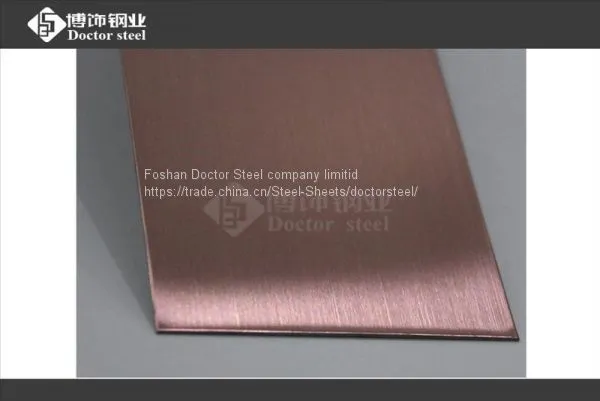 High Precision Cold Rolled Stainless Steel Sheet,coffee Hairline Stainless Steel Plate photo-2