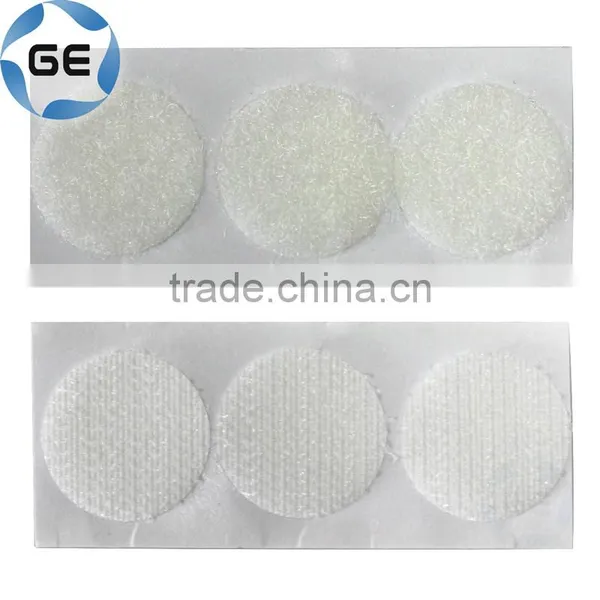 Quality Self-Adhesive Nylon Hook and Loop Dots With Silicone Paper Customized Round Sticky Hookloop Dot With Back Hot Melt Glue photo-2
