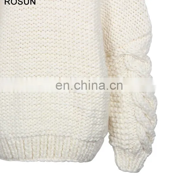 Factory Supplier Heavy Chunky Manhand Thick Warm 100% Wool Sweater photo-5