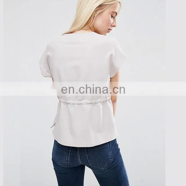 Hot Sale Fashion Design Summer Women Clothing Wrap Ladies Tops photo-3