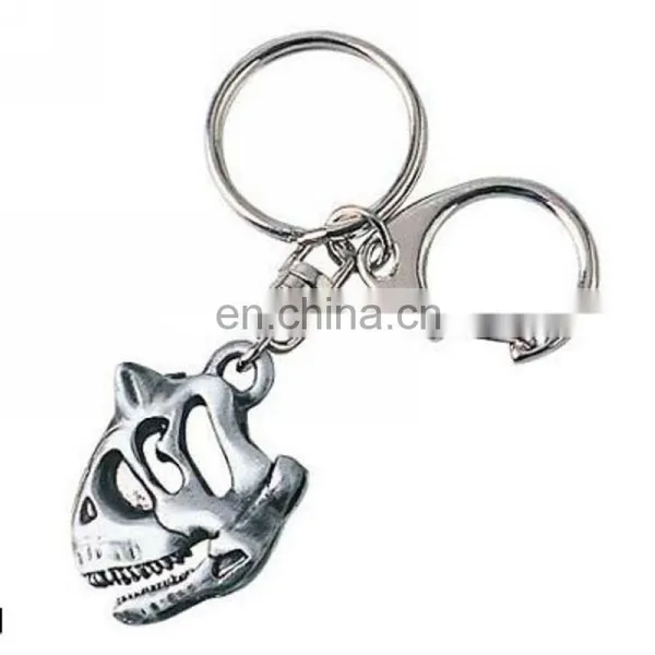 Golden China Supplier Great Quality Rhinestone Alphabet Key Chain ,Volleyball Skull Keychain photo-2