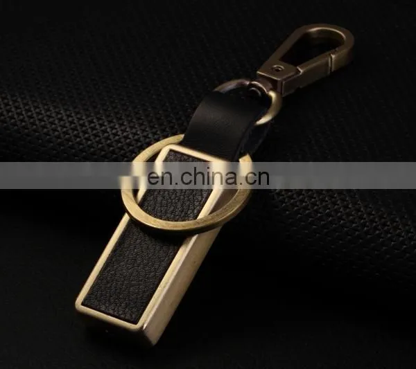 Fashion Led Light Compass Designer Leather Keychains photo-2