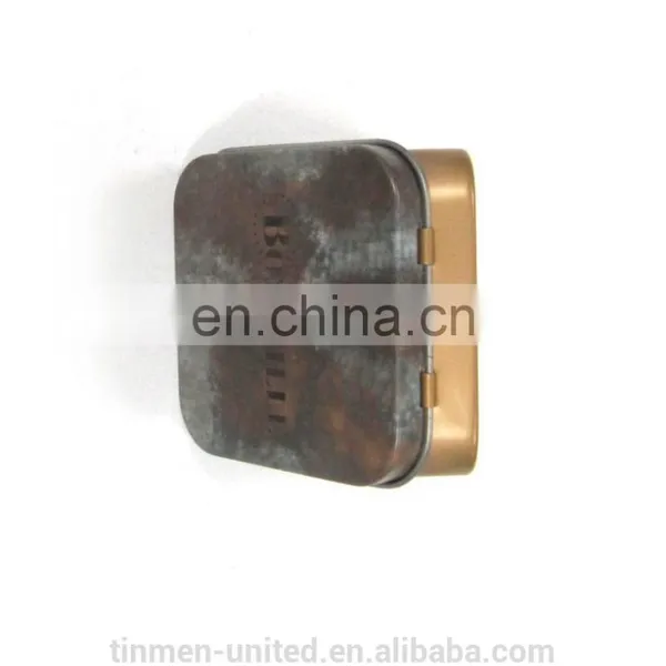 Vintage Mini Square Card Tin Box,tin Packaging for Card photo-3
