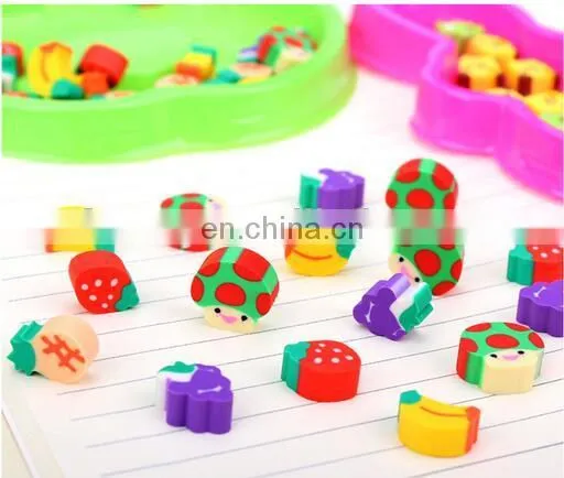 Animal Box Packing Mini Cartoon /fruit Design Erasers Mini Cute Erasers for Kids photo-4