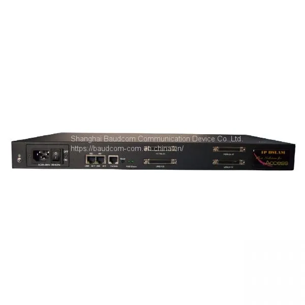 Web SNMP 48ports IP DSLAM Switch With Splitter Built-in