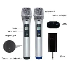 UHF Wireless Microphone Receiver Set U20 photo-2