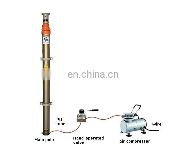 2m 3m 4m Portable Lightweight Antenna Mast,heavy-duty Telescopic Mast,wireless Antenna Mast photo-3