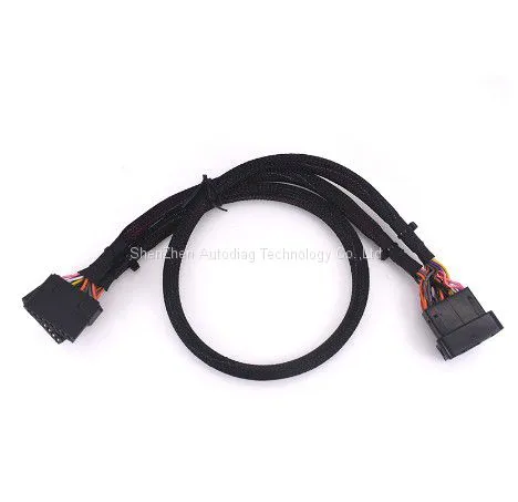 Universal Harness Kit Splitter Extension 16Pin OBD T Cable Car/Auto Plastic Flange Mount Brackets/Connector/Adapter Set photo-2