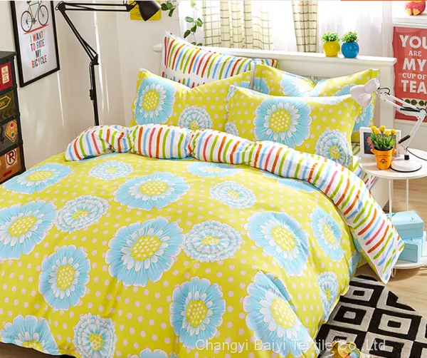 100% Polyester Printed Brushed Bed Sheets Mattress Fabric for Bedding/home Textile From China photo-4