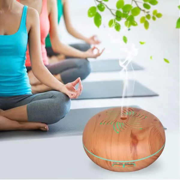Factory Wholesale Wood Diffuser Essential Oil Ultrasonic Cool Mist Humidifier With Remote Control photo-2