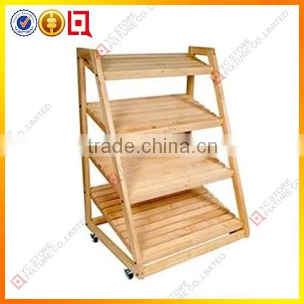 Fashion New Design Four Tier Populared Wood Food Display Rack photo-3