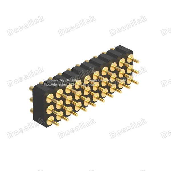 Dnenlink 2.00mm Pitch Triple Row H2.5mm Straight SMT Type Male Header PogoPin Connector photo-3