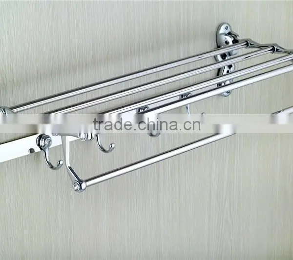 90 Degree Rotation Stainless Barthroom High Quality Towel Shelf With Blue&white Diamond A166 photo-2