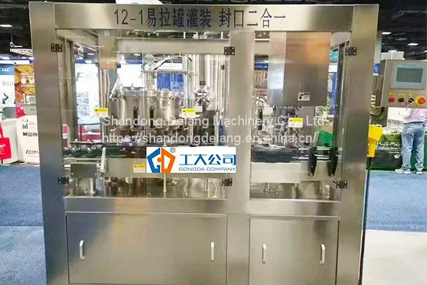 700 Bottles/h Three-in-one Gas Beverage Bottle Filling Machine photo-3
