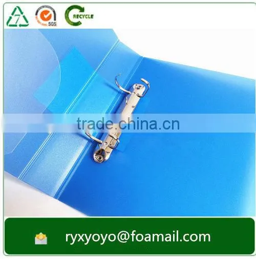 Eco-friendly Hard Cover pp Plastic a4 Size 2d Ring Clip Clear File Folder photo-4
