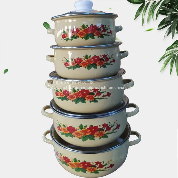 ENAMEL CASSEROLE SET GLASS ENAMEL CASSEROLE SET photo-2