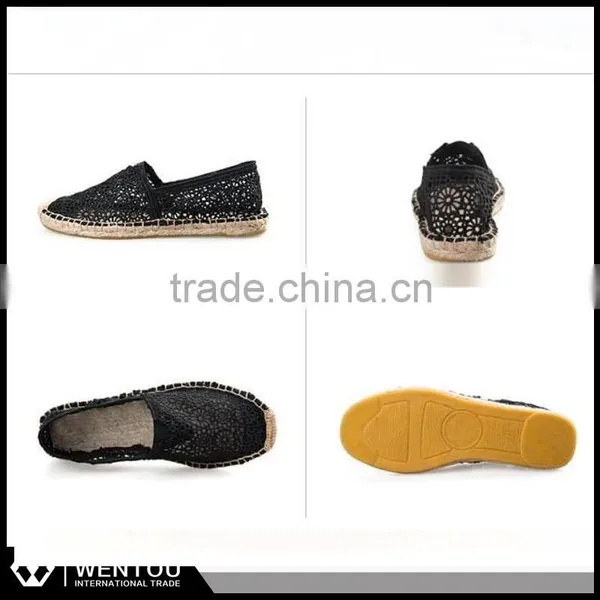 Jet Set Casual Slip On Canvas Lace Espadrille photo-4
