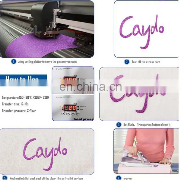 High Quality Most Fashionable Various Color Glitter Heat Transfer Vinyl for Clothing photo-4
