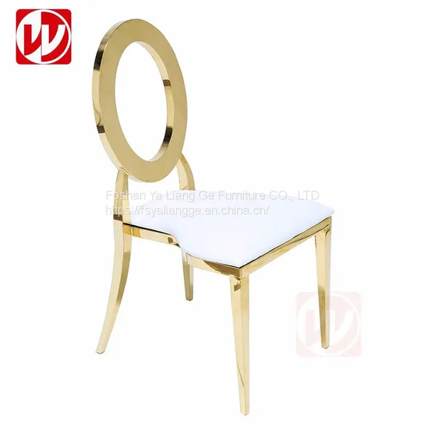 Modern Design Hotel Restaurant Banquet Furniture Gold Stainless Steel Kitchen Dining Room Chairs photo-4