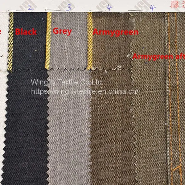 12.5oz Grey Selvedge Jeans Cloth Premium Denim Fabric Manufacturers W81424 photo-2