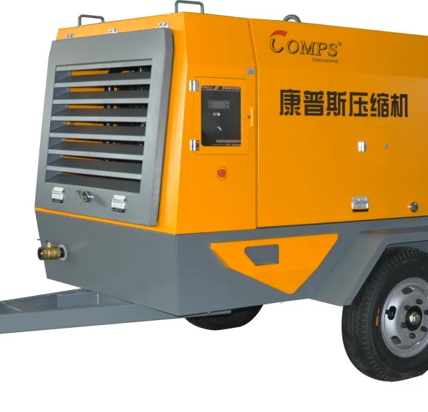 600 Cfm Operating Mode 17m3 12bar or 15m3 18bar Cummins Mining Air Compressor 12 18 Bar 550cfm 600cfm Diesel Engine Screw Air Compressor photo-2