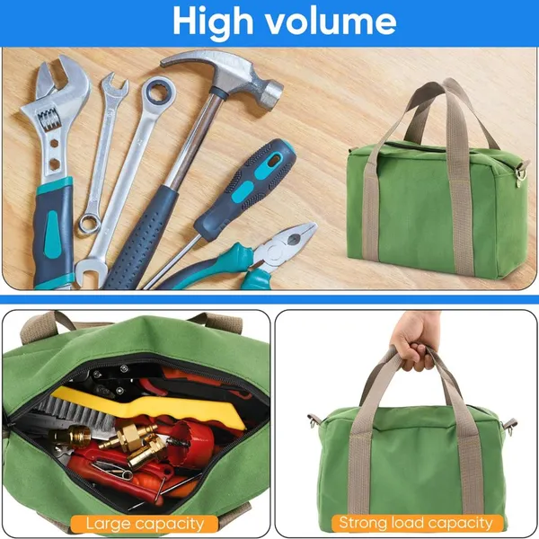 Tool Bag With Waterproof Tool Bag Big Capacity Canvas Tool Bag Electrician Multifunctional Portable Tool Bag photo-3