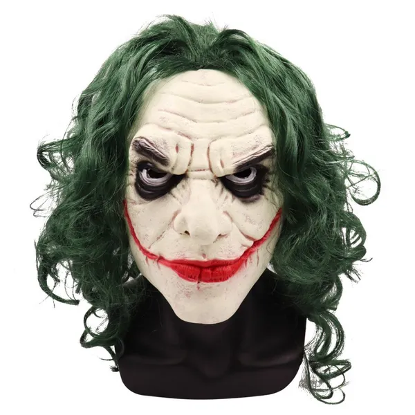 DC The Joker Mask Halloween Horror Theme Party Cosplay Killer Clown Latex Caps Masks photo-3