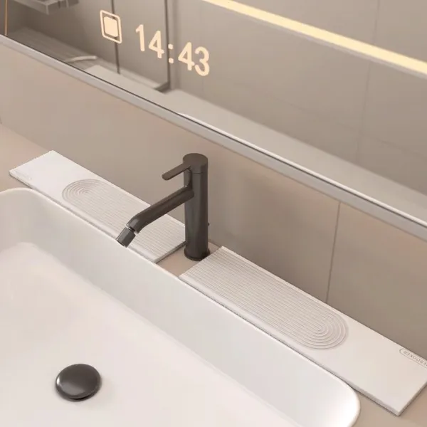 New Engraved Diatomite Stone Faucet Mat Set For Kitchen,Bathroom Sink photo-4