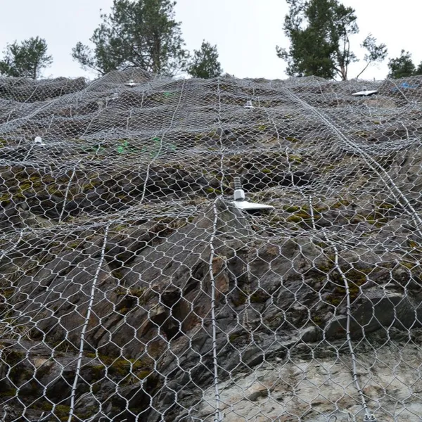 Double Twisted Hexagonal Mesh Slope Protection Net Stone Falling Protective Netting Price for Rockfall Protection photo-3