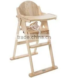 Gorgeous Wooden Baby High Chair With Tray photo-2