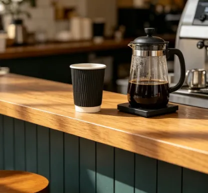 PureWave Food Safe Kraft Ripple Coffee Cups photo-4