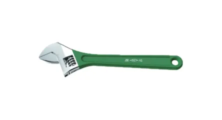 Clé à molette Chrome avec poignée trempée en vert, clé ajustable de 4