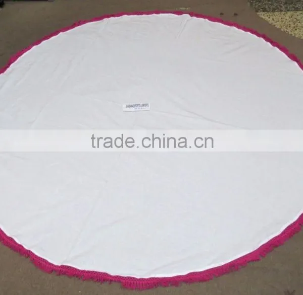 Cotton Table Runners Round Table Cloths Round Beach Towel photo-3