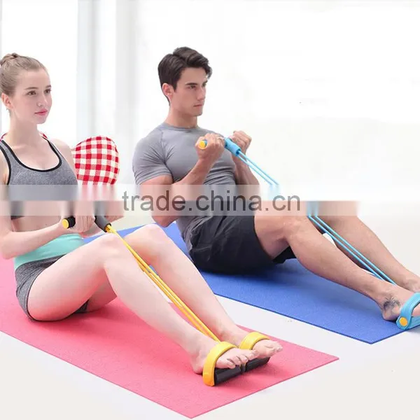 (120505)New Pedal Resistance Bands Slimming Fitness Wall Pulley Yoga Rope Latex Home Gym photo-2
