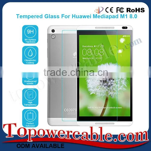 Ultra 0.26mm Thin Tempered Glass Toughened Glass Film Mobile Screen Guard For Huawei Mediapad M1 8.0 photo-2