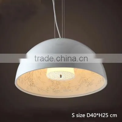 Modern Led Round Pendant Light Iron Pendant Lamps Resin Pattern Hanging Lamps Frosted Glass Pendant Lighting photo-4