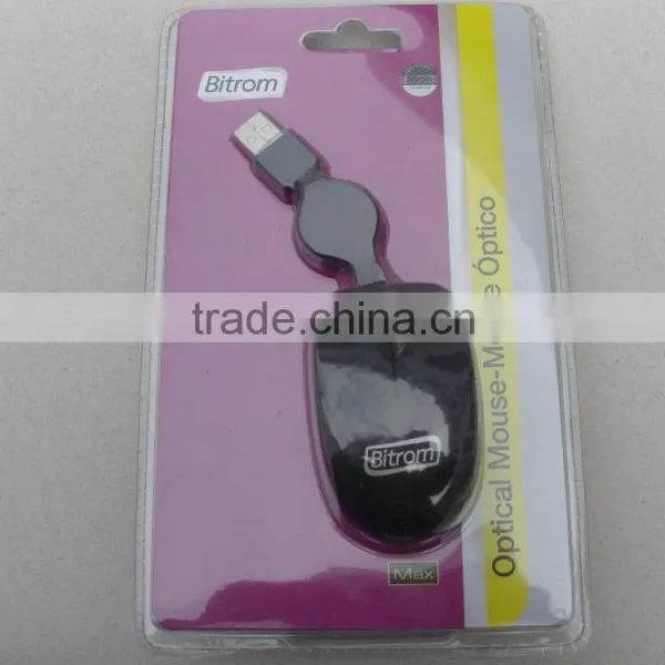 Black Colour High End USB Optical Wired Notebook Mini Mouse photo-2