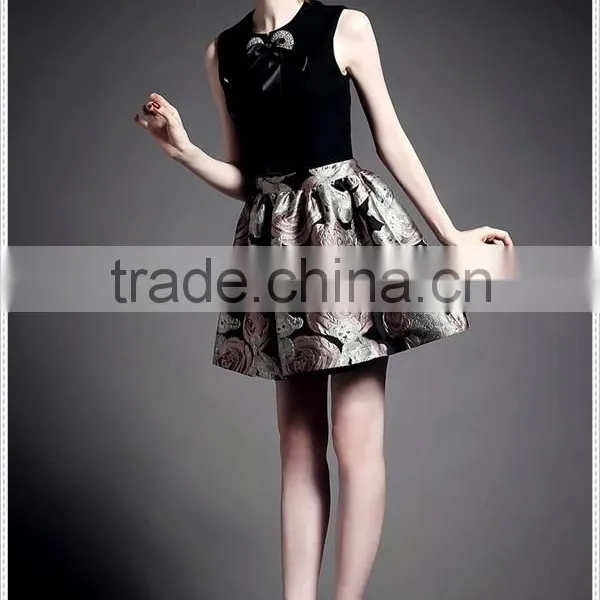 2015 New Floral Printing Tutu A Line Latest Dress Designs photo-5