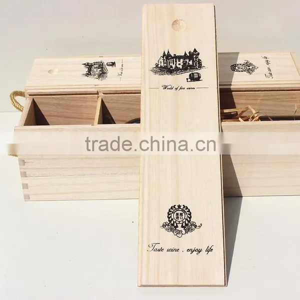 Wholesale Custom Unfinished Single Bamboo Wood Wine Gift Box photo-5