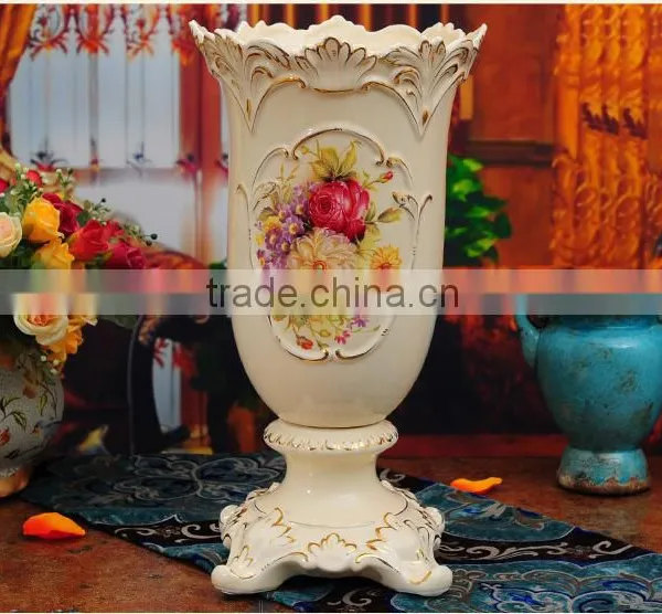Modern Luxury Gold Chinese Ceramic Vase for European Style Home Decor photo-6