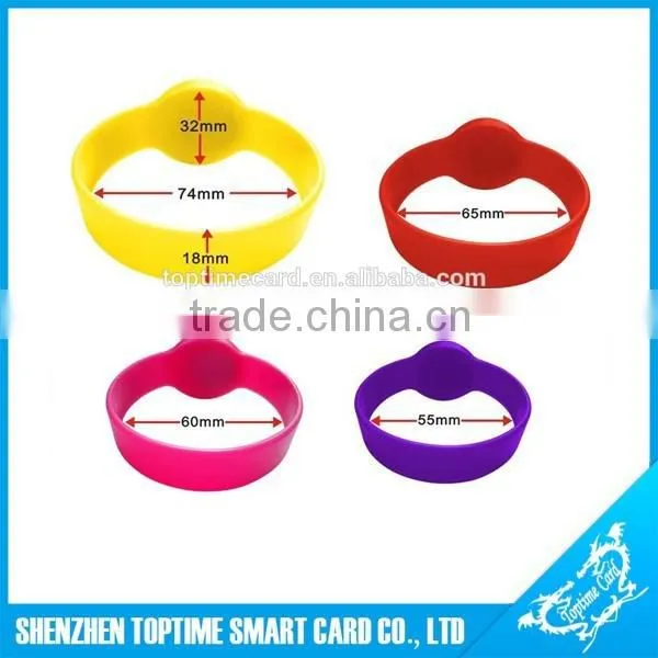 rfid 13.56mhz silicone nfc wristbands waterproof