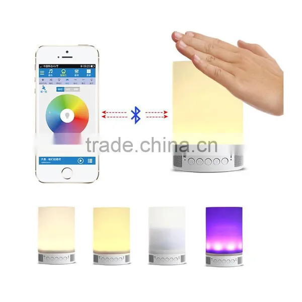 New Gift Portable Led Lamp Bluetooth Mini Wireless Speaker With Alarm tf Card Time Setting photo-2