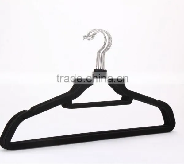 Standby Velvet Flocked Clothes Hangers and Racks With Notches photo-5