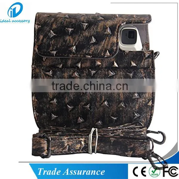 Metallic Style Fujifilm Pu Leather Instax Mini8/Mini8 + Instant Film Camera Case Bag With Removable Bag Strap photo-4