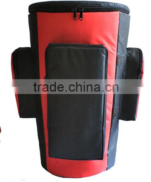 African Djembe Bags Pro Black-Red Nylon Waterproof
