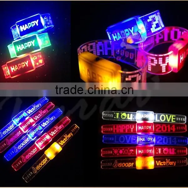 Led Blinking Bracelet Led Flashing Custom Silicon Wristband Quality Choice photo-2