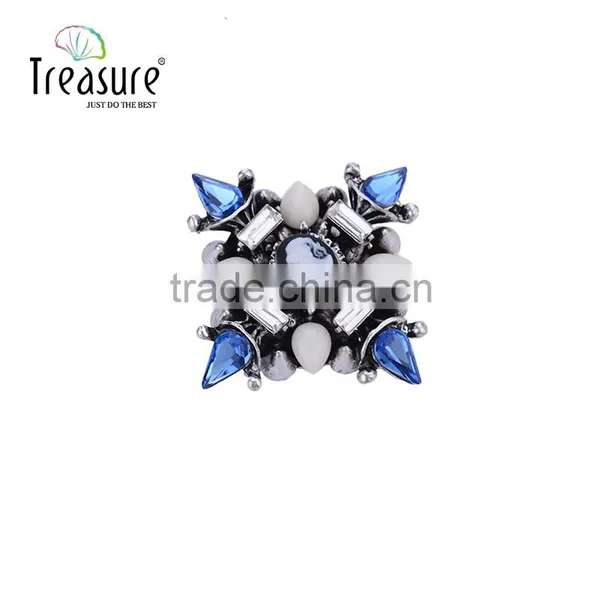 Vintage Jewelry Mix Color Geometric Resin and Rhinestone Brooch Jewelry photo-4