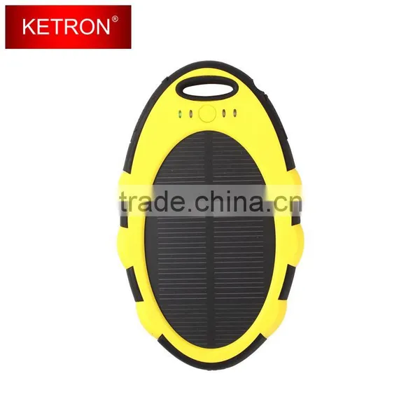 Outdoor Solar Power Bank, 5000mah Solar Charger With Sunpower Panel
